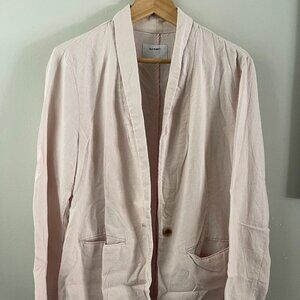 Old Navy Women's Academia Classic Simple Polished Coastal Pink Blazer